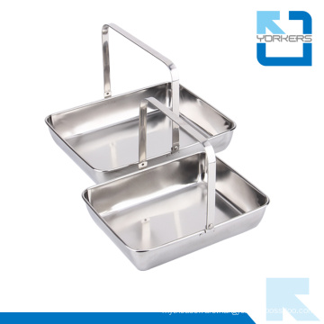 Portable Stainless Steel Dish Towel & Serving Tray